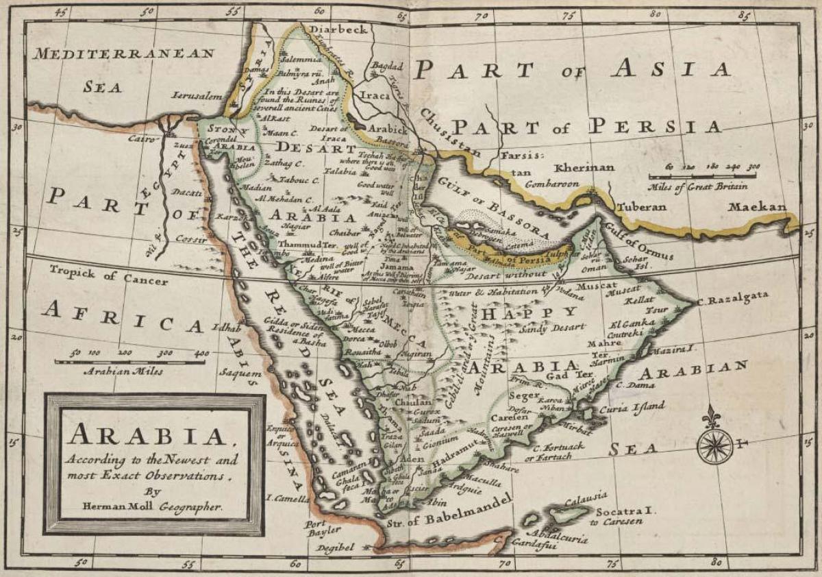 Mapa da antiga Arabia Saudita