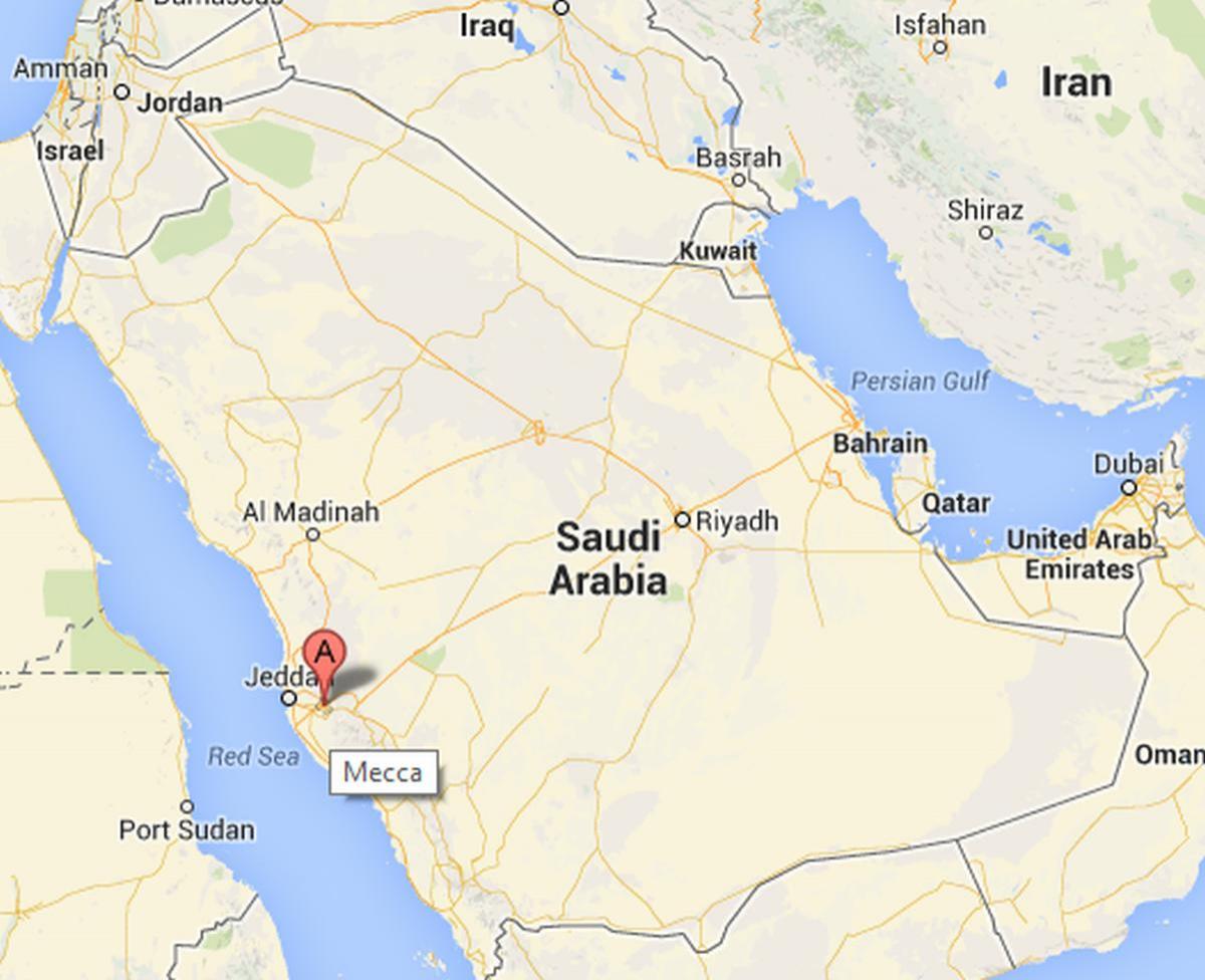 Mapa de makkah Arabia Saudita