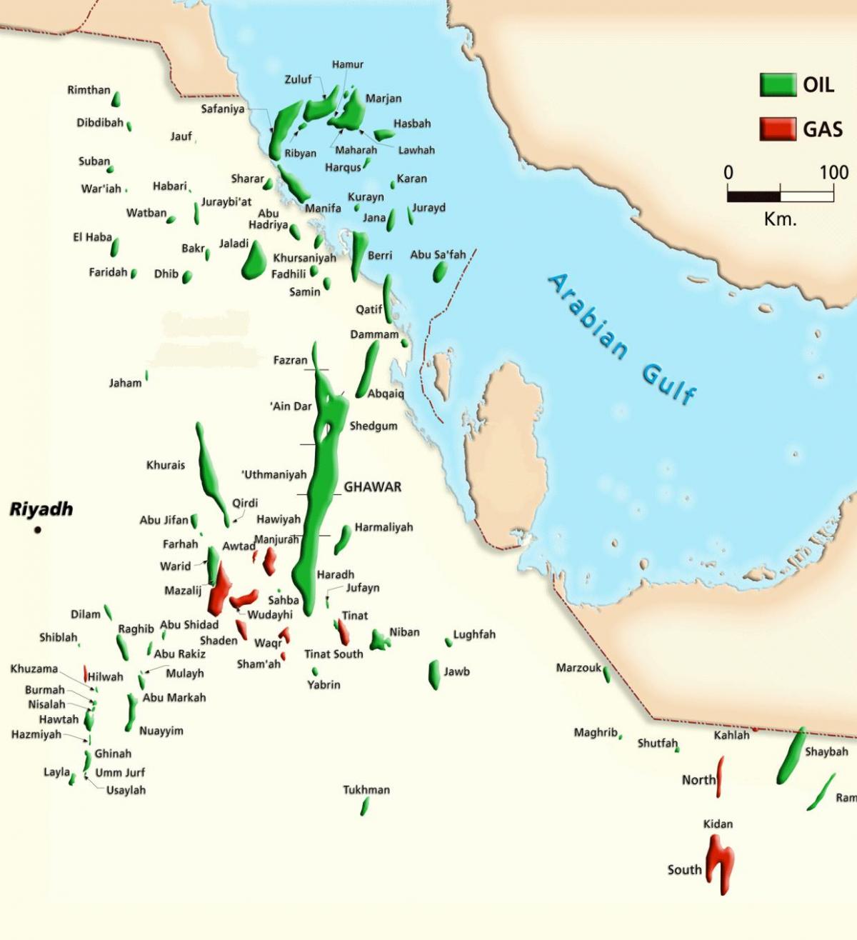 Mapa da manifa Arabia Saudita