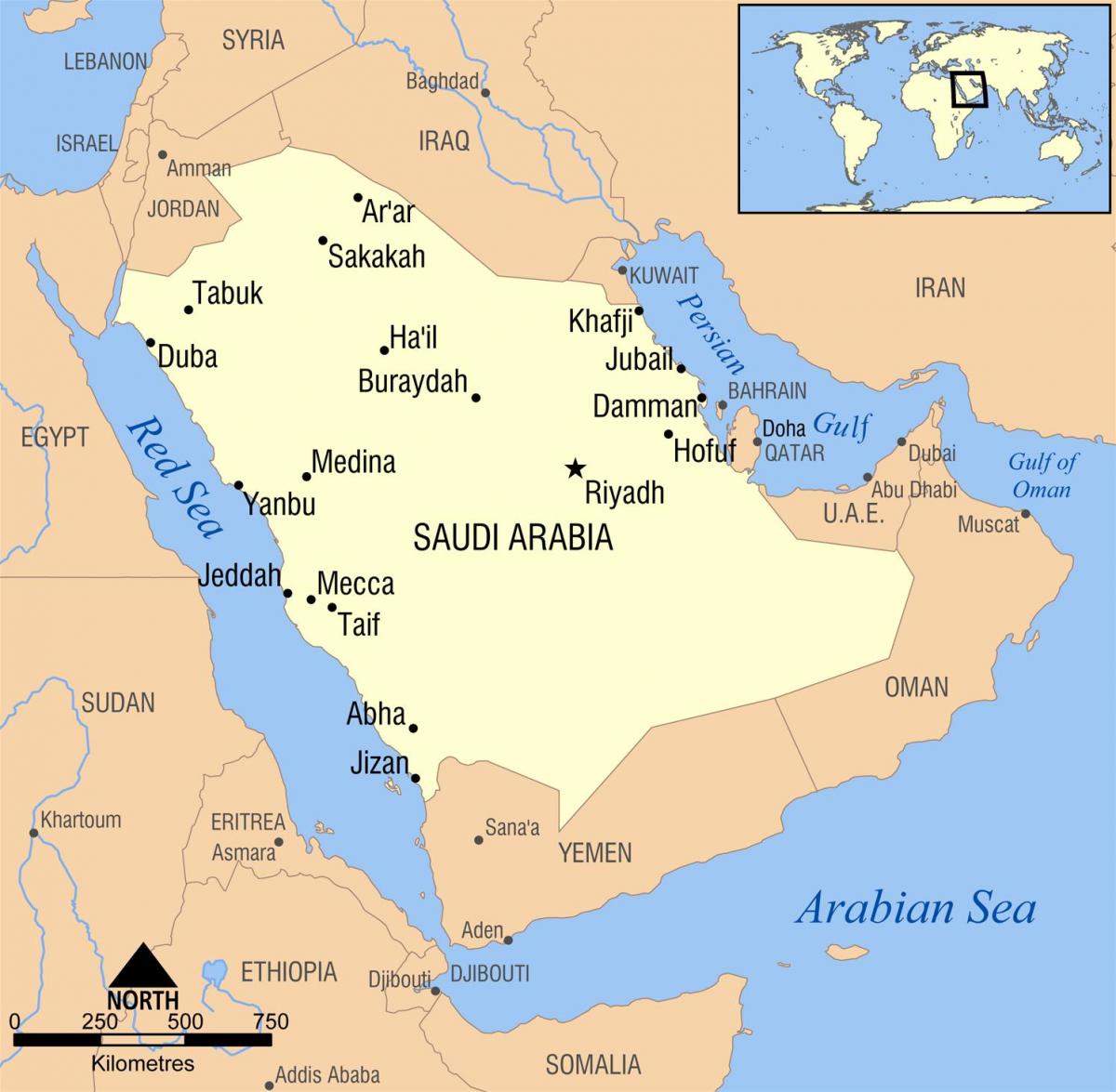 riad KSA mapa