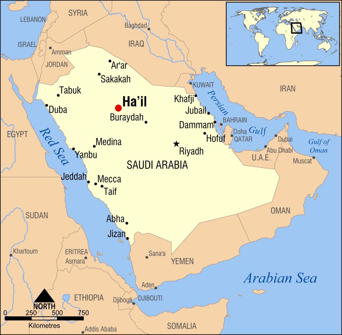 saraiba KSA mapa