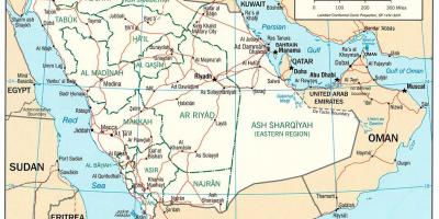 Arabia Saudita estradas mapa