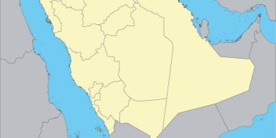 Mapa de Arabia Saudita contorno