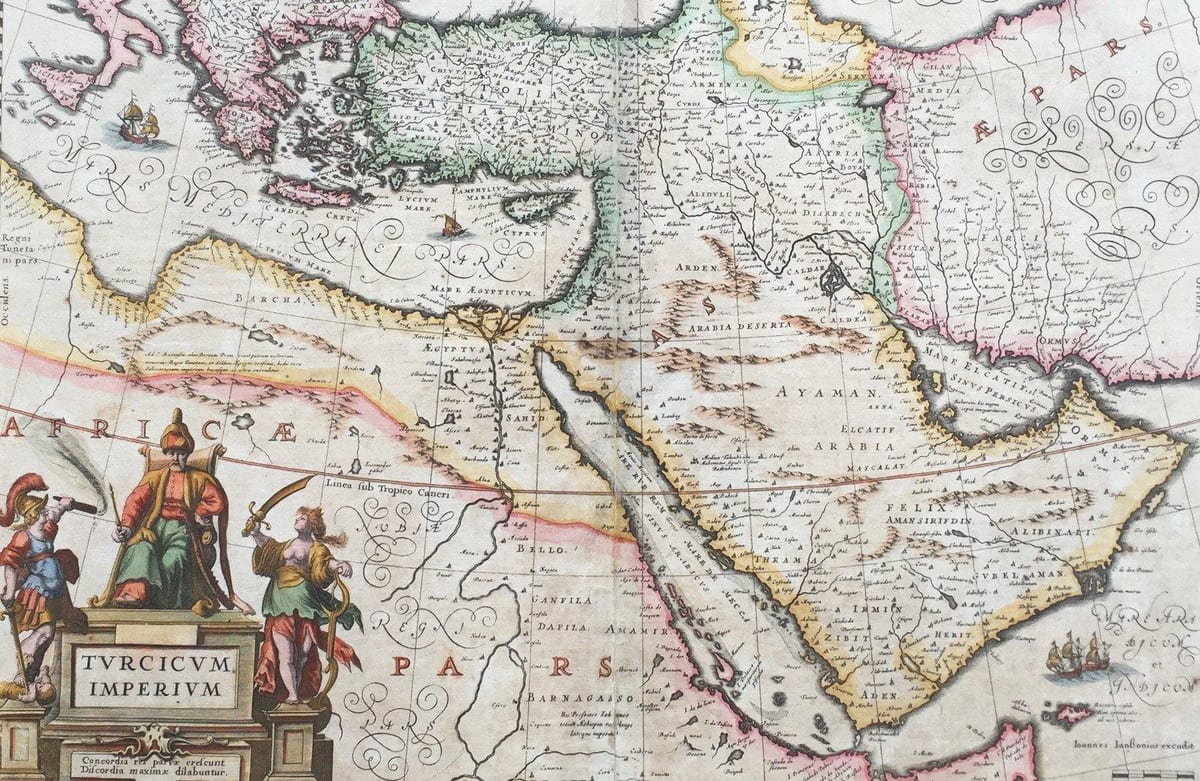 mapa antigo de Arabia Saudita