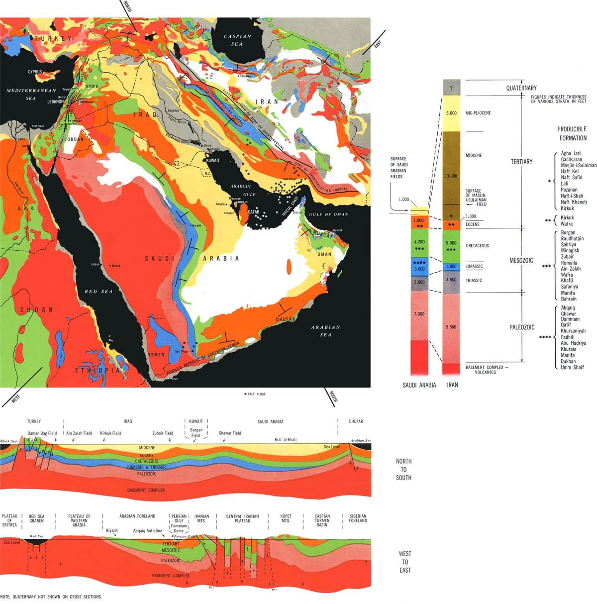 mapa xeolóxico de Arabia Saudita