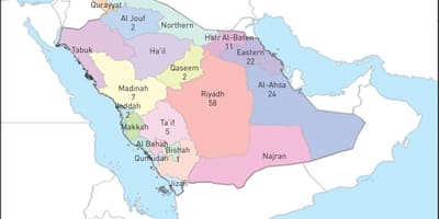 Mapa de al ahsa Arabia Saudita