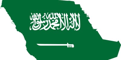 Arabia Saudita mapa bandeira