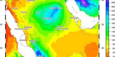 Mapa de Arabia Saudita clima