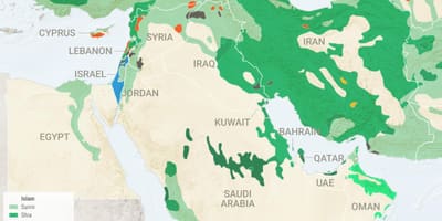 Mapa de Arabia Saudita relixión