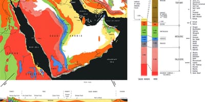 Mapa xeolóxico de Arabia Saudita