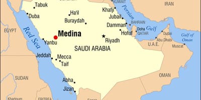 Mapa de medina Arabia Saudita